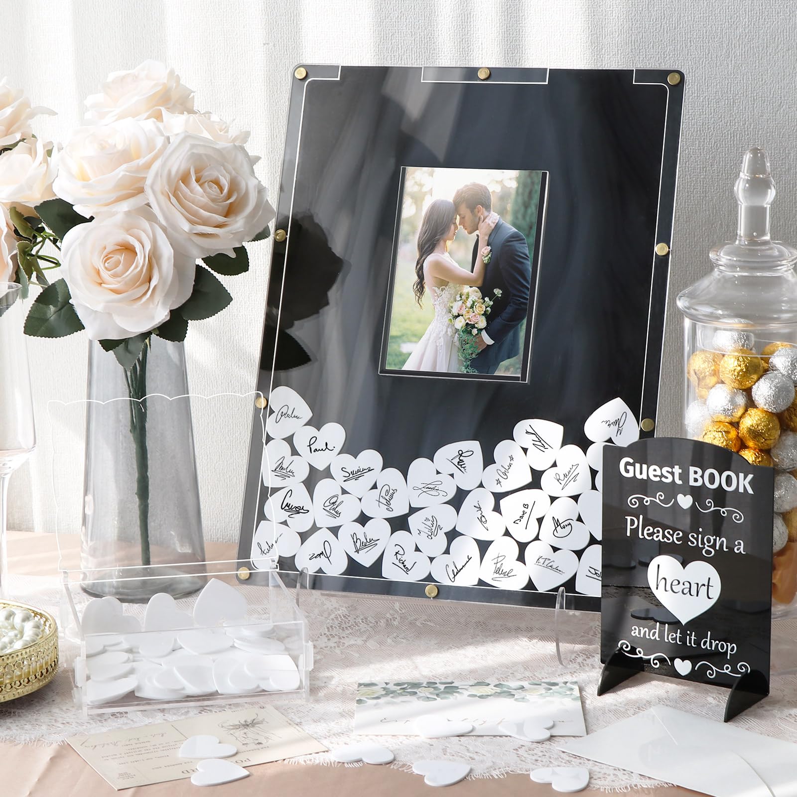 Amazon.com: AerWo Wedding Guest Book Alternative, Acrylic Guest